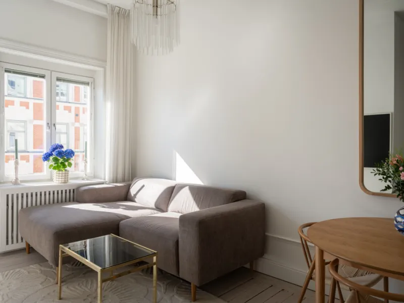 Lovely turn-of-the-century meets sleek & modern design in dreamy 2-room with beautiful view. Household electricity included