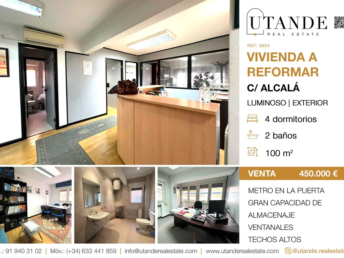 PISO EN VENTA A REFORMAR EN CALLE ALCALÁ