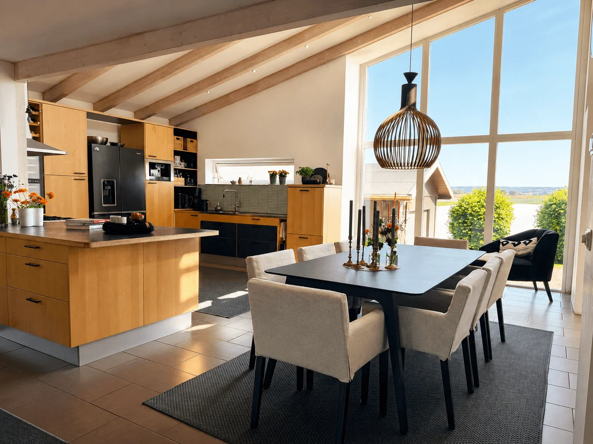 Välplanerad villa med generösa ytor, solceller, pool och växthus
