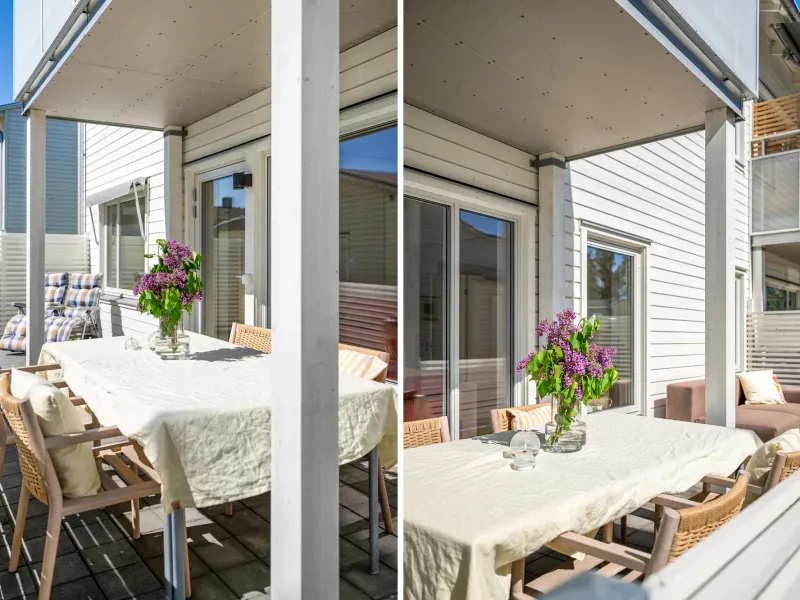 Stylish ground-floor apartment with two patios and a location close to nature in Åhus
