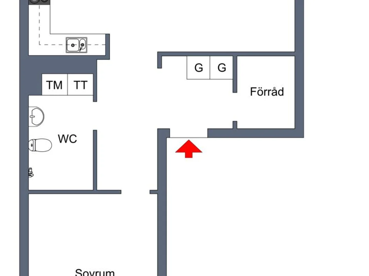 Fantastisk tvåa högst upp i huset med stor och inglasad balkong!